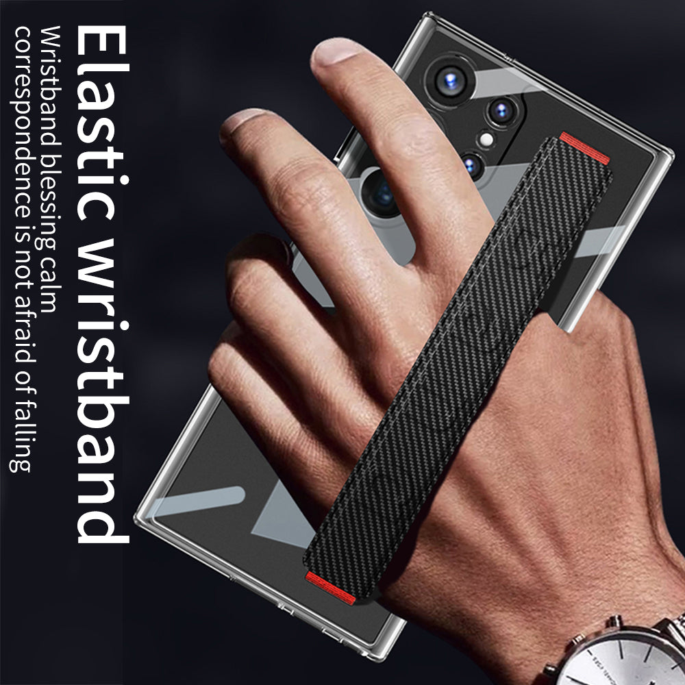 GKK pro Samsung Galaxy S23 Ultra 5G TPU pouzdro na telefon PC odolný proti nárazu a s elastickým páskem GKK pro Samsung Galaxy S23 Ultra 5G TPU pouzdro na telefon PC odolný proti nárazu a s elastickým páskem